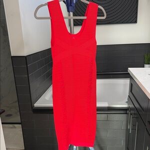 Aura Vibrant Red Midi Dress